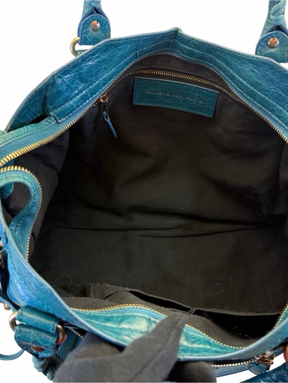 Balenciaga city bag Teal Leather Top-Handle & Shoulder Satchel - Picture 5 of 11